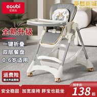 寶寶餐椅兒童餐桌椅家用多功能飯餐桌子可摺疊安全防摔嬰兒座椅