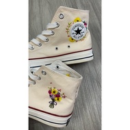 customise converse embroidery shoe / handmade embroidery shoe