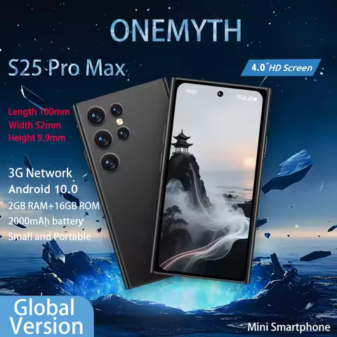 ONEMYTH S25Pro Mini Smartphone | 4-inch+Play Store+Long Range 2000mAh Battery 3G Network 2GB+16GB An
