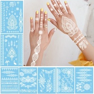 Henna Tattoo Sticker Henna Tattoo Sticker/ Henna Temporary Mahendi Motif Instant Decal White jumbo 2