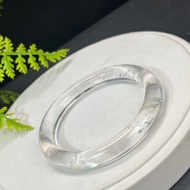 精美 白水晶手鐲 58MM 冰透閃片石英手環 福氣美滿平衡身心智慧