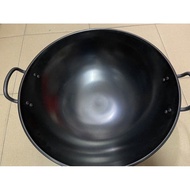 Kuali Besi / Kuali Hitam / Non Stick Deep Enamel Wok 34cm/37cm/40cm / Cooking Wok /Chinese Iron Wok 