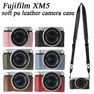 PU Leather Fujifilm XM5 Camera Case Bag Half Body Cover For Fujifilm XM5