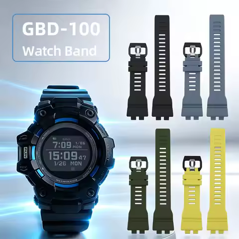For Casio G‑Shock GBD‑100 Series Silicone Watch Band Soft Waterproof Outdoor Sports Men Replacement 