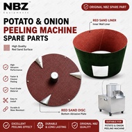 NBZ Potato Peeler Machine Mesin Red Sand Liner Spare Part Kupas bawang Mesin Kentang