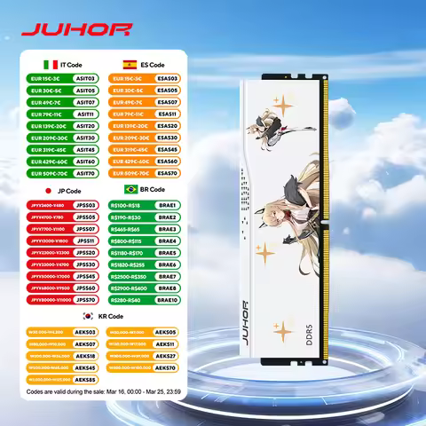 JUHOR Ram DDR5 16GB 6000MHz High Performance CL28 Gaming Memory Ram