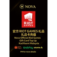 Nova Official Riot Games Gift Card Top Up | Kad Rasmi Malaysia | ShopeePayLater GrabPayLater Atome