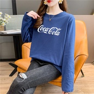 [TSHIRTWOMEN] Baju T Shirt Perempuan Lengan Panjang T-shirt Plus Size Long Sleeve Blouse Clothes