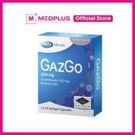 BiO-LiFE MEGA Gazgo 200mg 10 Softgel Capsules | Simethicone Anti-Gas Relief | Bloating & Stomach Gas