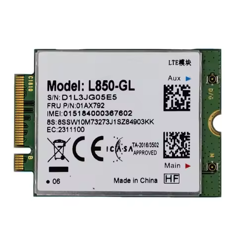 L850-GL 01AX792 M.2 Card 4G LTE Wireless Module For Lenovo Thinkpad X1 Carbon T480S T580 P52 X280 X3