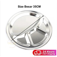Stainless Steel Roti Canai Tray Plate Food Serving / Roti Prata Thosai Tray