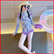 GC1 Girls Floral Print Swimsuit With Hat And Comfortable And Stylish Summer Essentials Swimsuit GC1