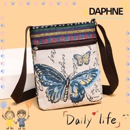 DAPHNE Crossbody Bag, Large Capacity Ethnic Style Shoulder Bags, Cute Embroidery Square Bag Women