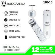 RakkiPanda - Baterai Cas 18650 Flat Top &amp; Button Top 3000mAh