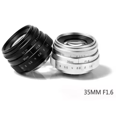 Foleto Fujian 35mm F1.6 CCTV Lens Television TV + Lens Adapter Ring C Mount for canon EOS M nikon j1