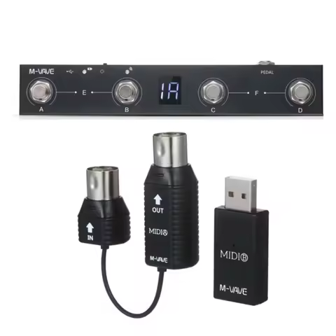 M-VAVE chocolate MIDI BT Wireless MIDI Controller Rechargeable 4 Buttons Foot Controller Pedal with 