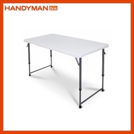 Lifetime 4 ft. Light Commercial Adjustable Height Fold-In-Half Table with Carry Handle 4428