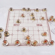 🚓Chinese Chess Set Large Crystal Embossed Oracle Chess Pieces Folding Chess Board Practical Gift