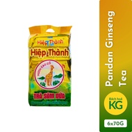 Block 06 packs of Hiep Thanh Pandan Ginseng Tea 70g - Block 06 gói Trà sâm dứa Hiệp Thành 70g