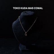 G Letter Pendant Necklace 375, Weight 2.3 Grams