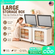 50/60/70cm Large Capacity Storage Box Organizer Foldable Storage Box Storage Kotak Simpan Barang