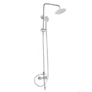 Chrome Brass Shower Head Set Supercharged Hot Cold Shower Faucet with Hand Shower Tub Mixer Tap