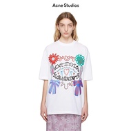 New Style Acne Studios Bow Letter Print Round Neck Loose Cotton Short-Sleeved T-Shirt Men Women Styl