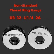 1SET(1*GO+1*NOGO) Tolok Cincin Benang Halus Metrik Bukan Piawai Amerika Ketepatan 2A/F/EF/S 8-32 10-