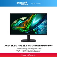 ACER EK241Y P6 23.8" 144Hz FHD IPS Monitor - HDMI/VGA/Built-In-Speaker