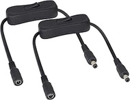 DC 5.5mm x 2.1mm Power Cable Male to Female with On/Off Power Control Switch 12V DC 5521 Power Cable