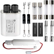 Home Microwave Oven Repair Replacement Parts Kits, HV Capacitor 2100V 1.0uF, Diode CL01-12, 5x20mm S