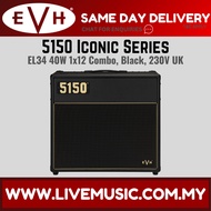 EVH 5150 Iconic Series 40W EL34 1x12 Guitar Amplifier Combo, Black (EL-34/EL 34)