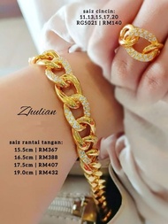 Rantai Tangan Coco Tapak Gajah ZHULIAN Gold plated Bracelet Jewellery Emas Saduran Barang Kemas