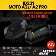 SG SELLER 🇸🇬 Id Id221 moto a2 PRO A2s plus helmet communicator motorcycle Bluetooth communication headset intercom