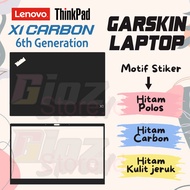 Garskin Laptop Lenovo X1 Carbon 6th Gen Black Matte Laptop Sticker