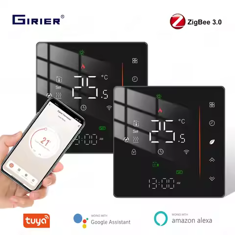 GIRIER Tuya ZigBee Thermostat for Water/Electric Heating/Gas Water Bolier Smart Temperature Controll