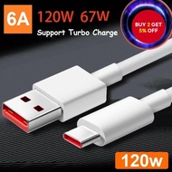 New Type-C 6A Turbo Super Fast Charging Cable for Xiaomi 18W 27W Charger