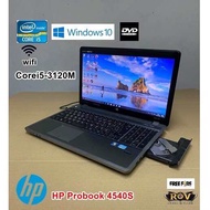 โน๊ตบุ๊คมือสอง HP Probook 4540S Corei5-3120M(RAM:4gb/HDD:500gb)จอใหญ่15.6นิ้ว คีย์บอร์ดตัวเลขแยก