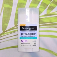 (Neutrogena®) Mineral Ultra Sheer Dry-Touch Face & Body Sunscreen Stick SPF 50 42 g Or Lotion SPF30
