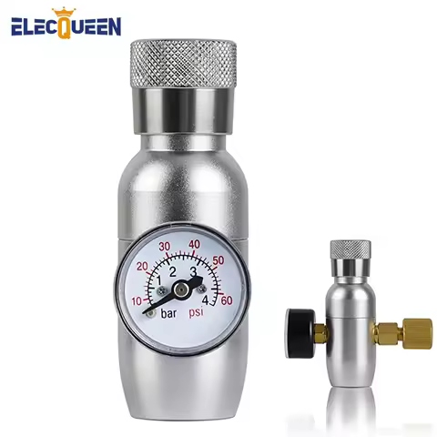 ELECQUEEN Newest Co2 Charger Kit, 0-60PSI Co2 Regulator Mini Keg Charger with Ball Lock Gas Disconne