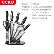 CCKO 7 Piece Finch Blade German Knife Set Stainless Steel Chefs No.1 Choice with Acrylic Anti-Mold K