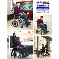 🚢Wheelchair Foldable and Portable Elderly Hand Push with Toilet for the Elderly Thickened Disabled Wheelchair Factory Wh