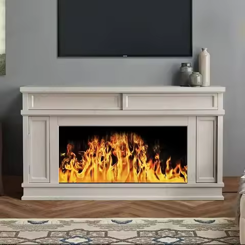 Light Luxury Water Mist Electric Fireplace Stoves , Creates Realistic 3D Flame without Harmful Fumes