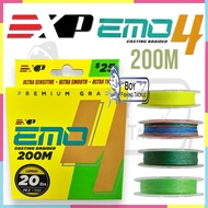 EXP EMO 4 CASTING BRAIDED 200M TALI BENANG EMO FISHING LINE