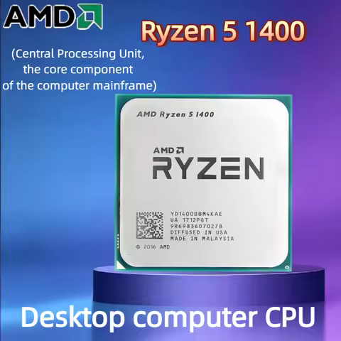 AMD Ryzen 5 1400 R5 1400 New Quad-Core Eight-Thread 3.2GHz CPU Processor Socket AM4