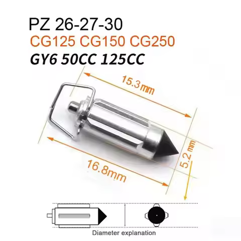 4/20/50pcs Carburetor Valve Needles Repair Part For PZ26 PZ27 PZ30 GY6 50CC 125CC CG125 Suzuki Honda
