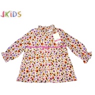 (3-4y) Jkids original brand kids girls round neck long sleeve doll blouse