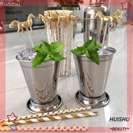 HS Horse Straw Decoration, Horse Shape Water Cup Accessories Drink Stirrers, Gifts Metal Horse Stirrer Drink Tool Metal Horse Straw