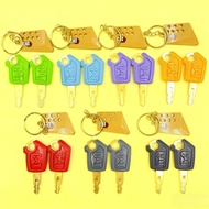 2PCS KEY 5P8500 For Excavator Heavy Equipment Keychain F0002 Ignition Key with Bucket Key Chain