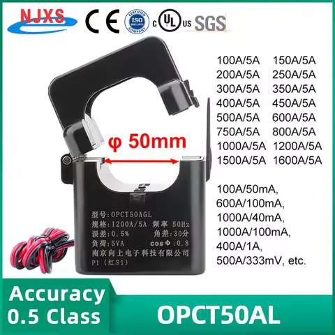 NJXSE OPCT50AGL Split Core Current Transformer 300A 350A 400A 500A 1000A 1500A Clamp Sensor Factory 